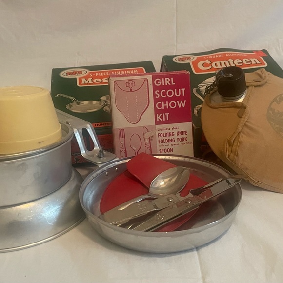 Girl Scouts Other Vintage Girl Scout Mess Kit Canteen Cutlery Set